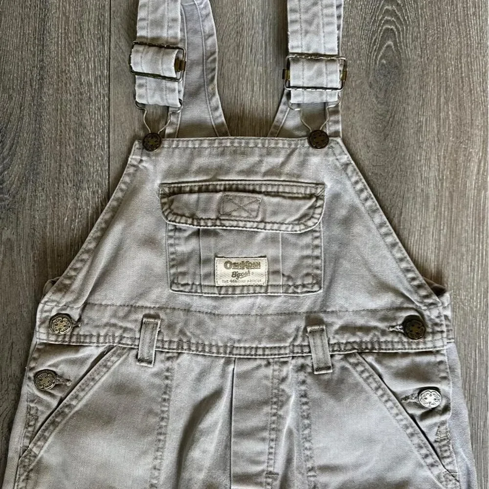 Oshkosh-b-gosh Grey and Khaki Dungarees-overalls